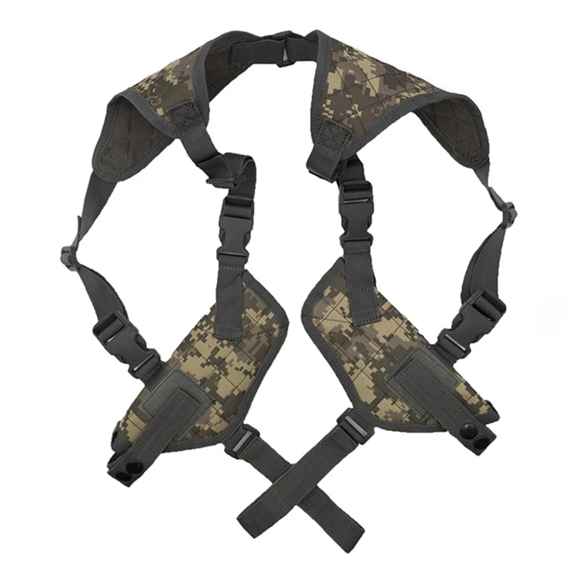 ACU Dlouble Holster Военная универсальная нейлоновая Наплечная кобура с пистолетом для левой/правой руки, Чехол для оружия, тактический пистолет Glock, скрытая кобура, 6 цветов - Цвет: ACU Dlouble Holster