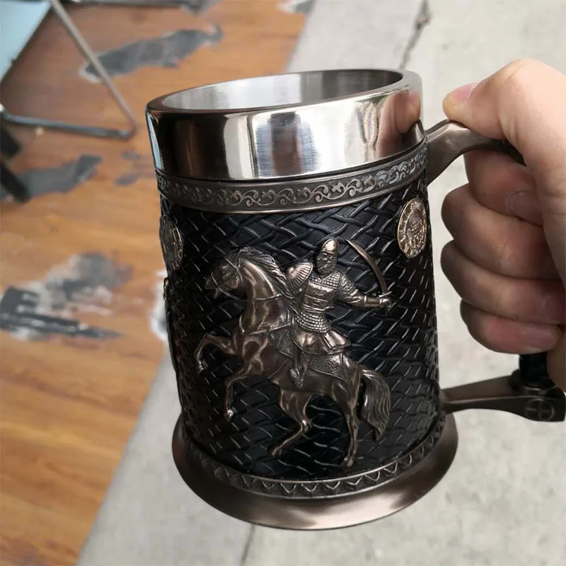 Кружка с 3d-изображением военной лошади кружки для пива большой емкости воды кофе