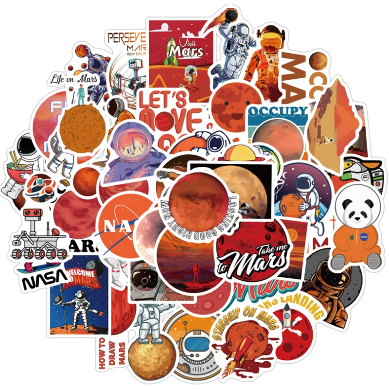 

10/30/50CPS Mars Series Graffiti Stickers Laptop Suitcase Guitar Helmet Waterproof Decoration Toys Wholesale