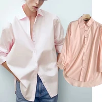 elmsk blouse women england style vintage oversize boyfriend autumn blusas mujer de moda 2021solid shirt women blouse and tops