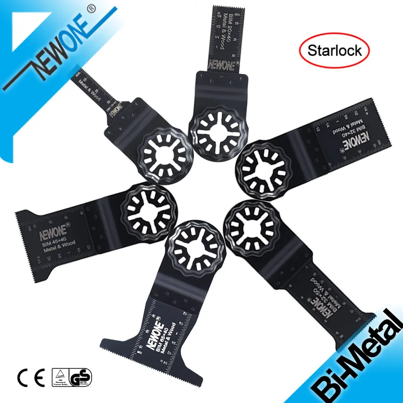

NEWONE Bi-metal Starlock колеблющееся полотно пилы, многофункциональные лезвия пилы для листового металла до 2 мм, аксессуары для алюминиевых профилей