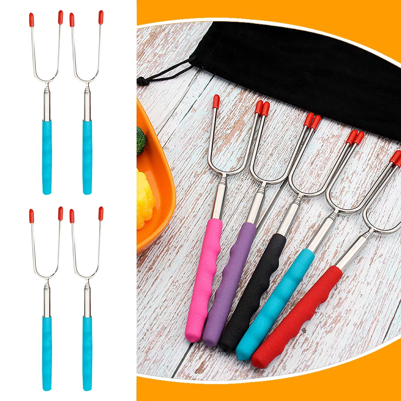 4 шт. Нержавеющая сталь мясо гриль барбекю вилка Для Фруктов Десертная Вилка