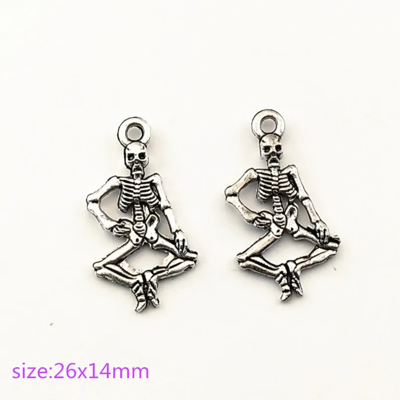 10 шт. подвески в виде черепа тибетские посеребренные кулоны антикварные