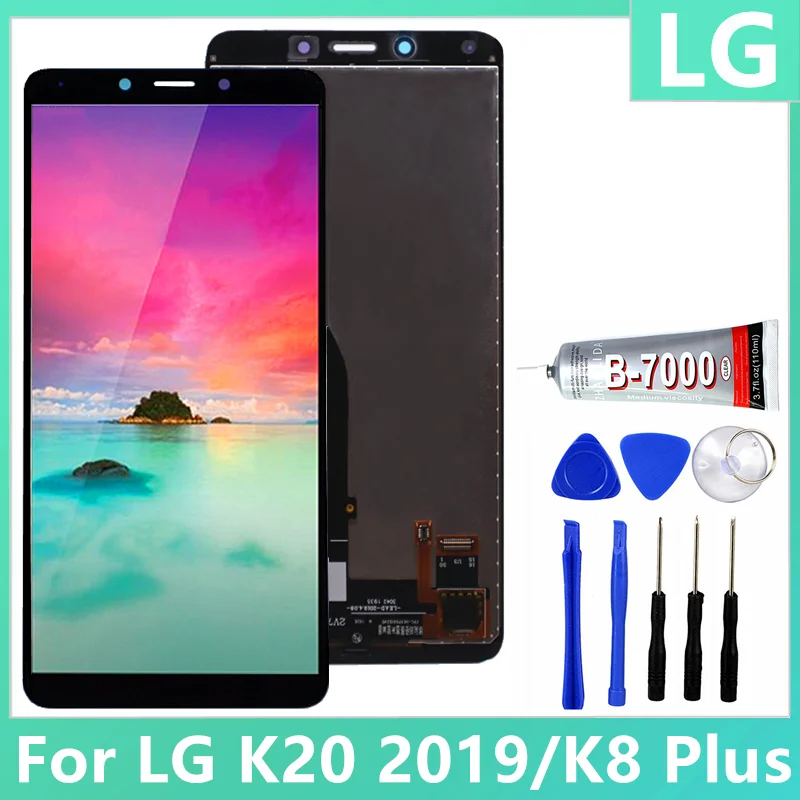 Оригинальная рамка, ЖК-дисплей для Lg K20 2019, ЖК-дисплей, сенсорный экран, дигитайзер для Lg K8 Plus Lm-x120, Lmx120emw, экран