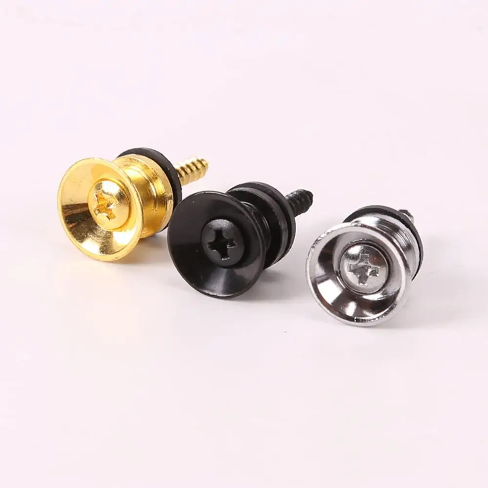 2 шт./компл. замок для гитарного ремня Pins Peg Metal Black/Silver акустической электрической
