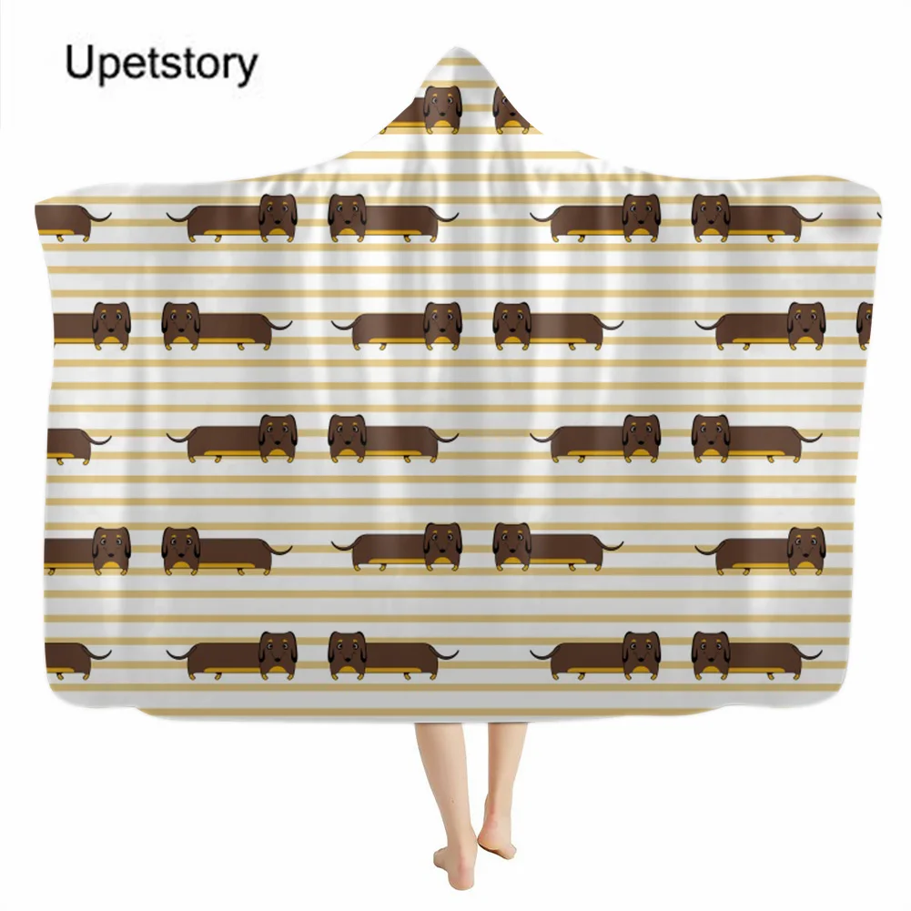 

Супер мягкое одеяло Upetstory с капюшоном для сна, женское фланелевое одеяло с мультяшным рисунком Бигля для спальни, дорожное портативное флан...