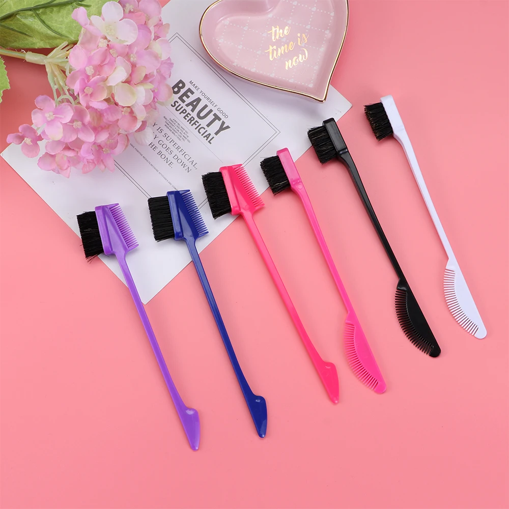 Двусторонняя щетка для волос кисти бровей уход за волосами гель укладки расческа