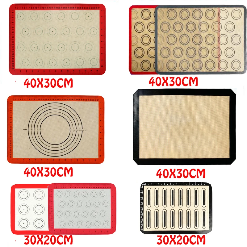 Силиконовый коврик для выпечки Macaron раскатки теста антипригарный 40 х30/60 х40