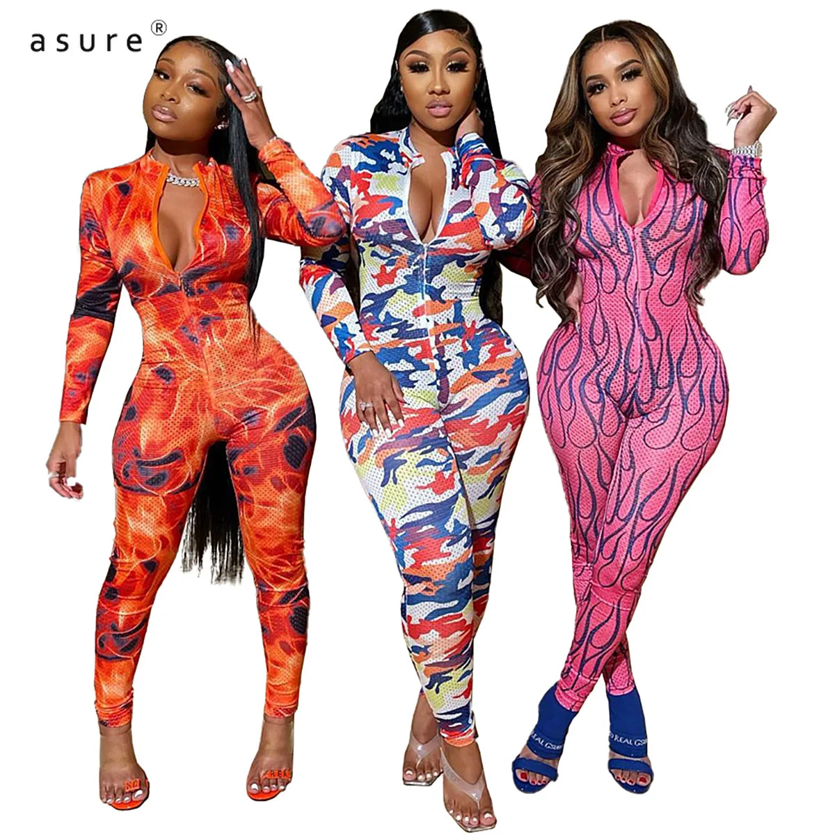 

Jumpsuit Women Pants Long Sleeve Body Overalls Sexy Clothing 2021 Female One Piece Club Outfits Tracksuit Black Catsuit G0263