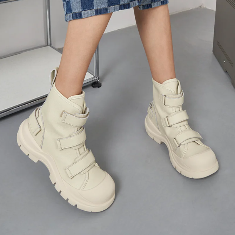 

Designer Fashion Women's Shoes Platform Boots 2021 Autumn Winter New All-match Booties Female Motorcycle Martin Women's Boots