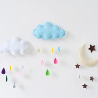 nordic clouds ornament water drop star moon kids room decoration baby crib tent hanging pendant wall decor photography props
