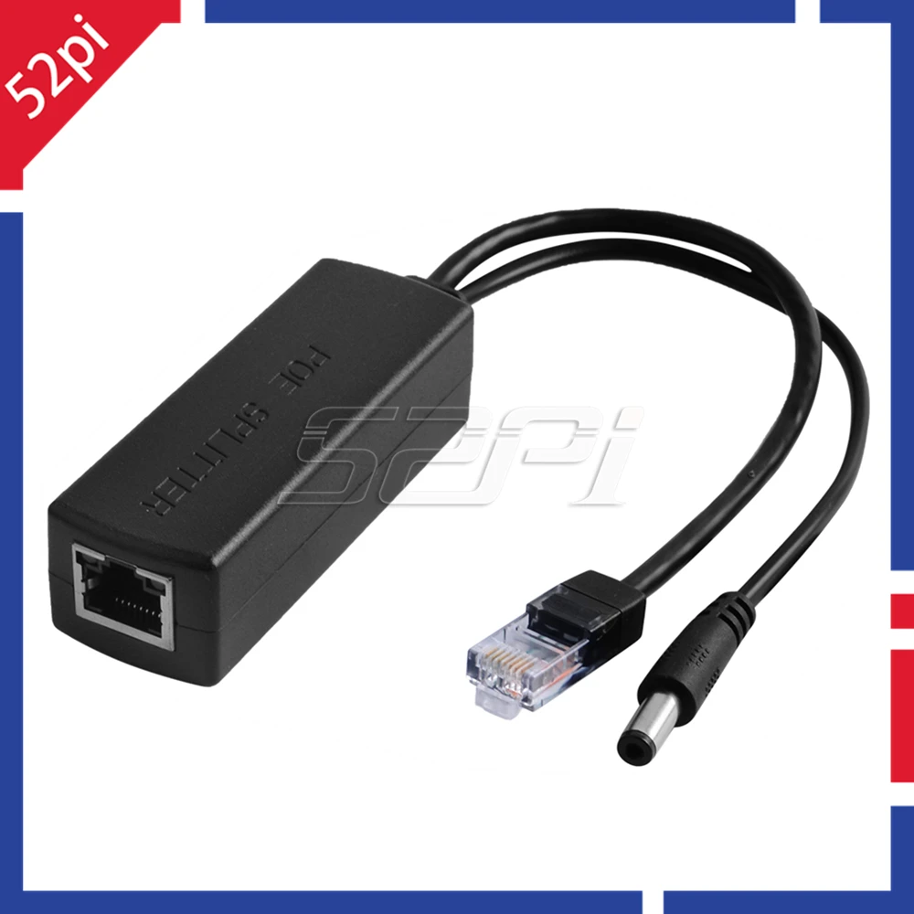 

52Pi 48V to 12V PoE Splitter Module With Gigabit NIC PoE Switch Extension Power Over Ethernet for IP Camera, AP, Router, Voip
