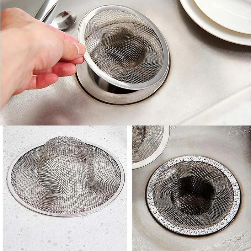 

Kitchen Sink Filter Mesh Leak Net Floor Drain Kitchen Tool Sink Food Slag Stainless Steel Bathroom Bathtub Hair Catcher Cleaner