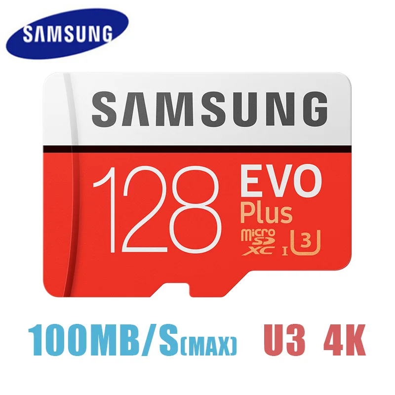 Samsung micro sd карта памяти 128 ГБ max100MB / S Class10 SDXC U3 4K tarjeta TF флэш для смартфонов|Карты