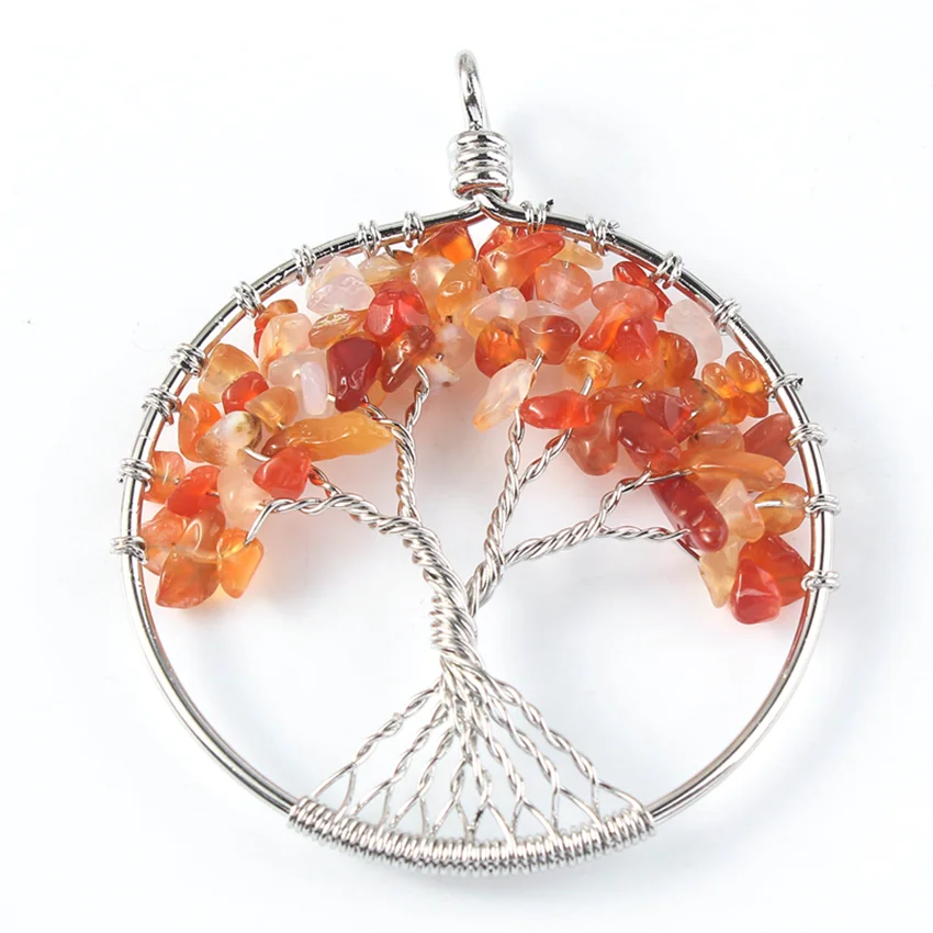 Трендовые бусины посеребренные ручная работа Проволочная обертка сердолик