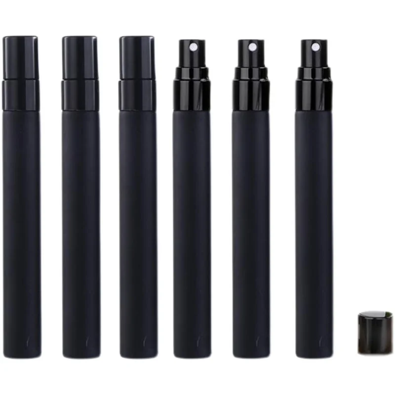 

10ml Empty Black Glass Perfume Refillable Bottle 5ML Cosmetic Packaging Spray Pump High Grade Parfum Atomizer Vials 50pieces