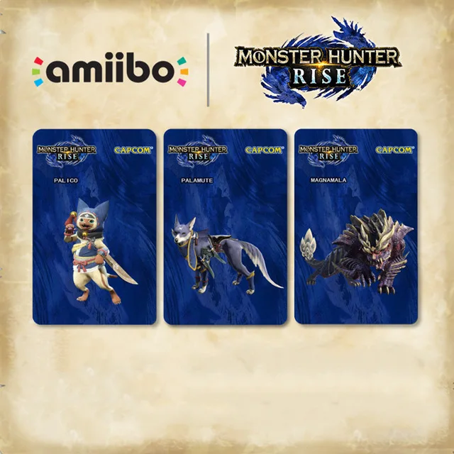 

Monster Hunter Rise Amibo Card amxxbo Card Resent Tiger Dragon Ailu Cat NS Game Reward Card NFC cards NTAG215