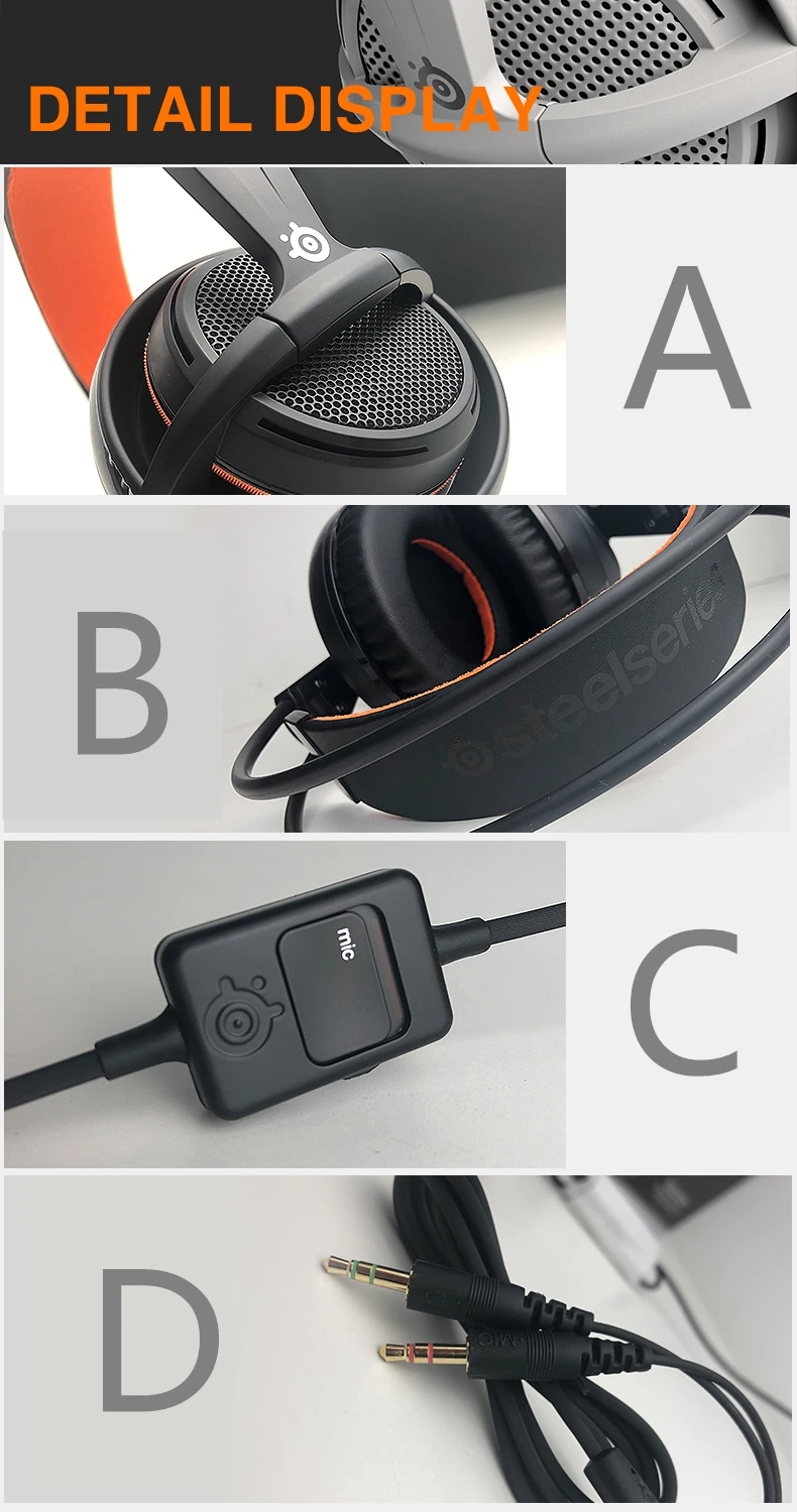 Игровая гарнитура SteelSeries Siberia 200, прочные оригинальные наушники с микрофоном