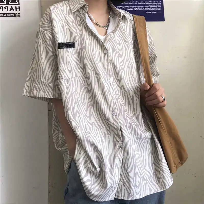 

Real Shot Harajuku Style Loose Short Sleeve Shirt Women