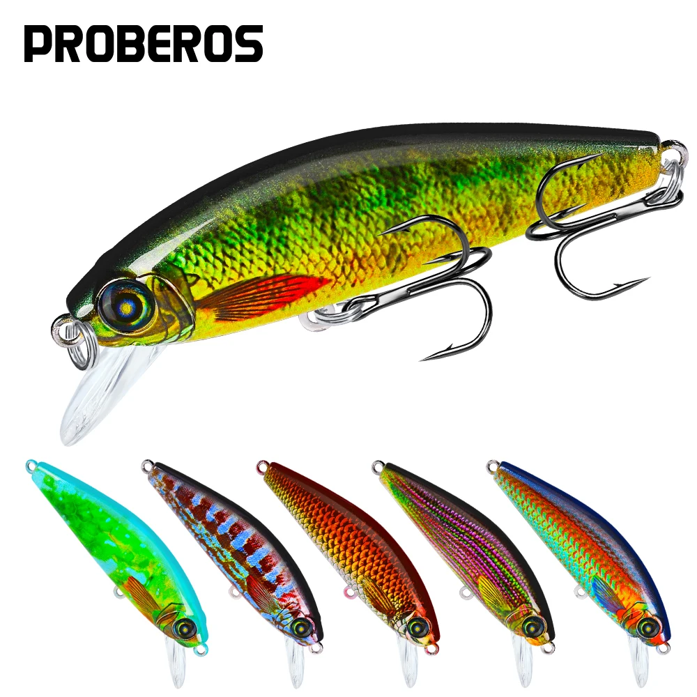 PROBEROS 6 шт./лот рыболовные приманки 8 см-3 15 &quotБольшая блесна приманка с # крючки