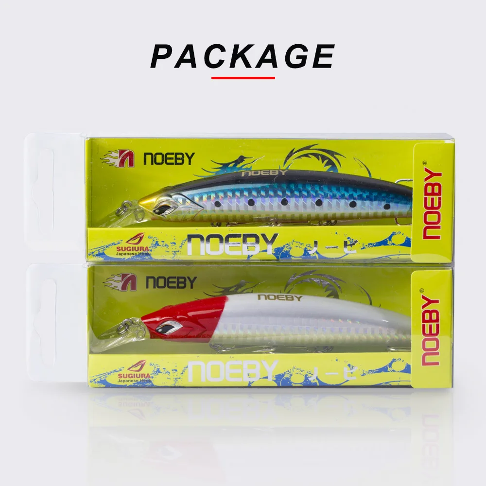 NOEBY заброса приманки Minnow 130 мм 23 г плавающий 0 1 5 м рыболовная блесна Япония крюк
