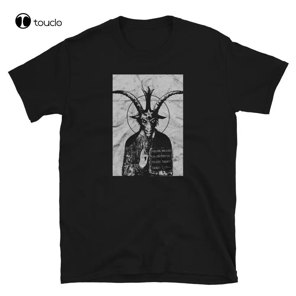 

Occult Baphomet Gothic Grunge Satan Devil Black Lucifer 666 Design T-Shirt Tee Shirt Custom aldult Teen unisex fashion funny new