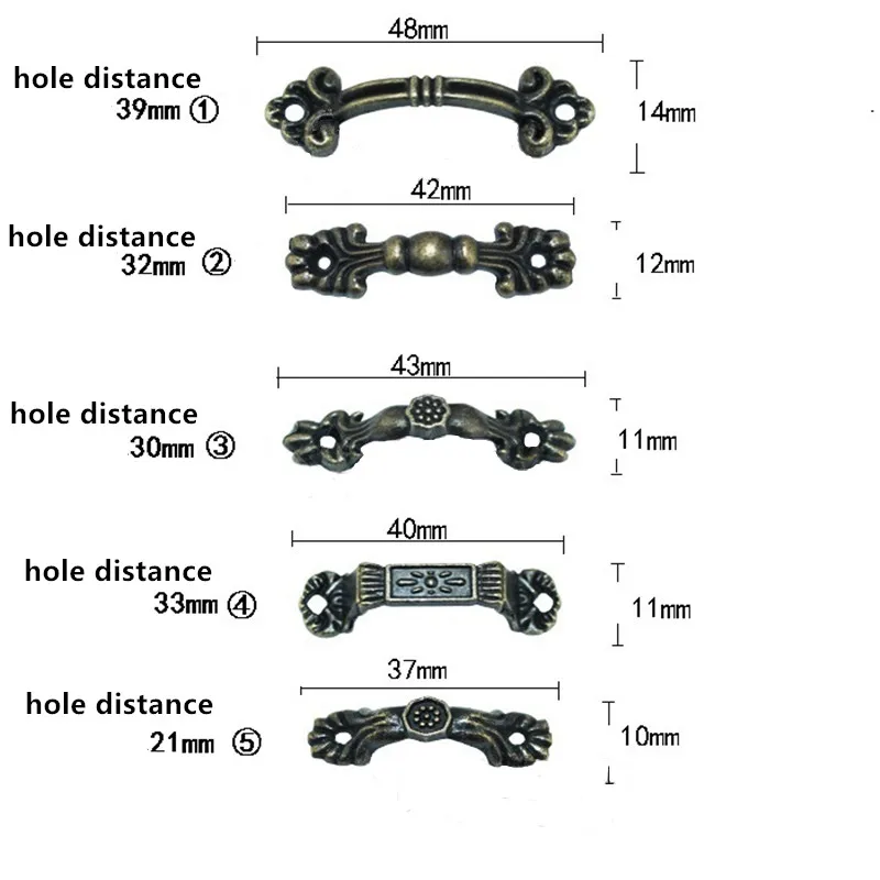 1 шт. Античная ручка винтажная шкатулка для ювелирных изделий ручки ящика