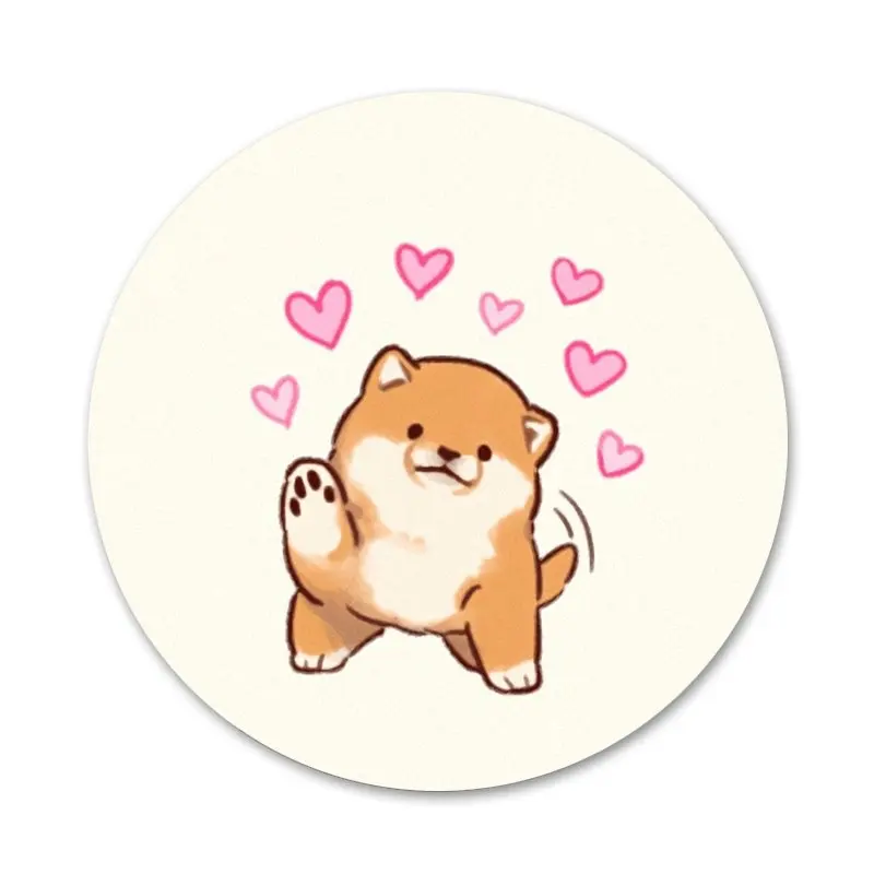 Магнитные наклейки-открывашки для холодильника с изображением смешной декорации для дома на кухне с собакой Шиба Ину "Брашвуд Доге" и надписью "Пиво Кола" 58 мм.