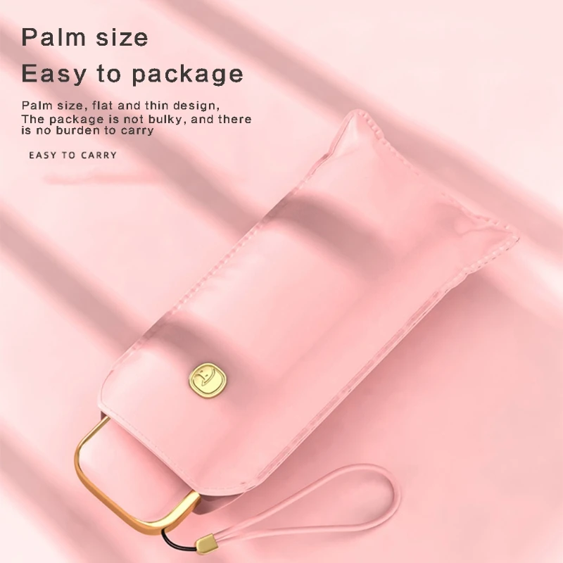 

Современный плоский мини-зонт ручной 5 складной непромокаемый дорожный карманный инструмент с защитой от УФ излучения