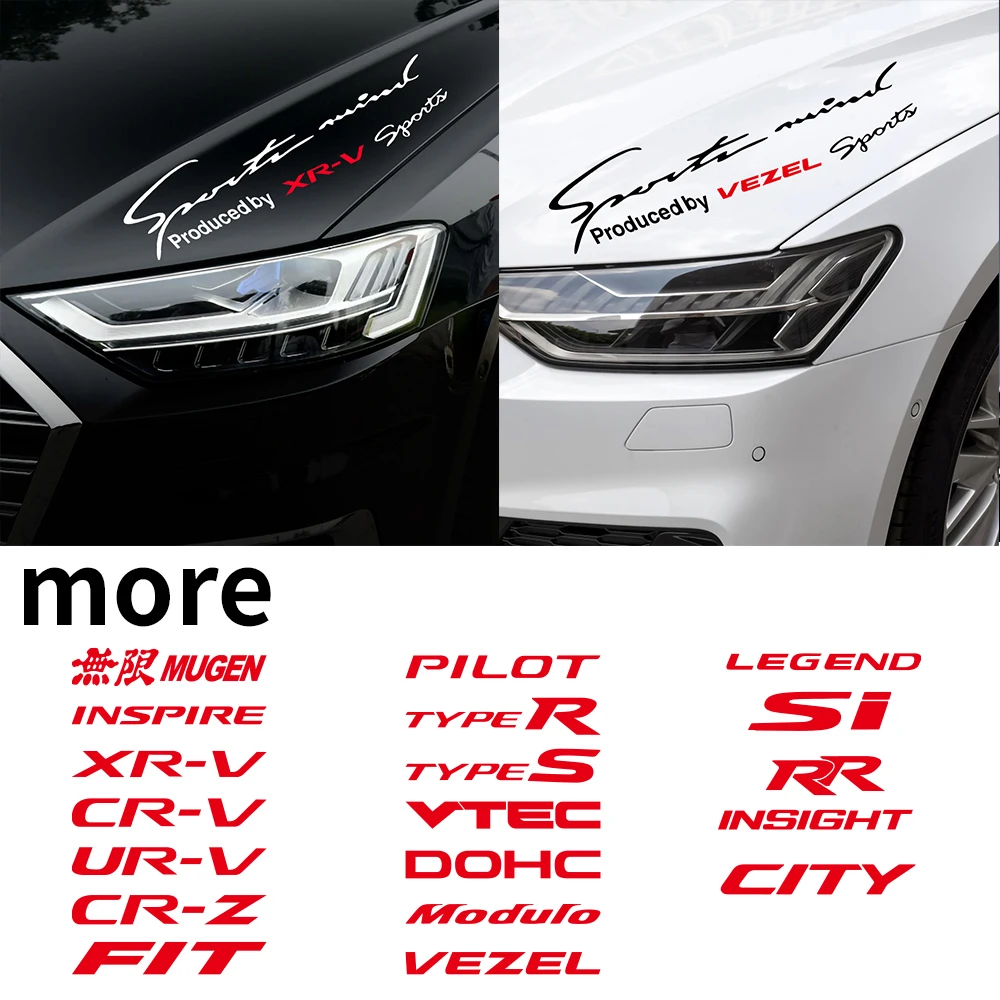 

Auto Headlight Lamp Eyebrow Decor Sticker for Honda Mugen Civic XR-V UR-V Modulo Insight Vezel Legend Typer SI RR City CR-V FIT