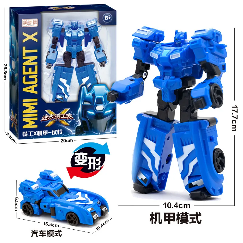 Figuras de acci&oacute;n de Transformers MiniForce para ni&ntilde;os, juguetes de agentes de la Fuerza A&eacute;rea X Volt Semey, regalos de vacaciones, Color negro, novedad-1