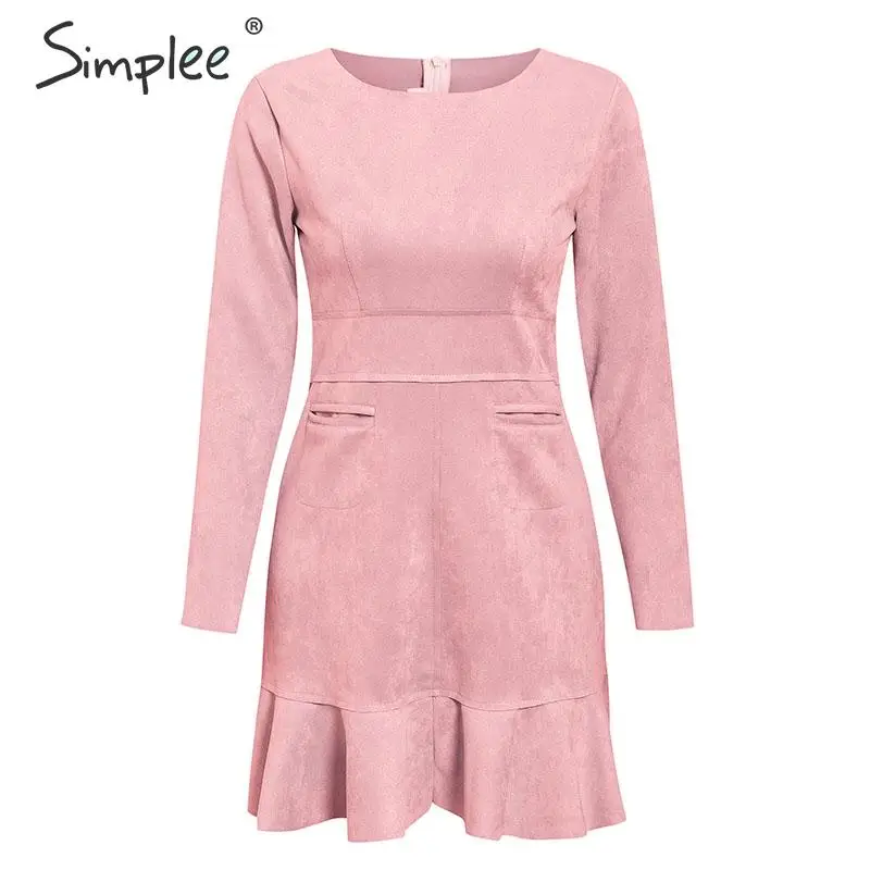 Simplee Элегантное платье с оборками для женщин Вечернее из миди кожи большой размер