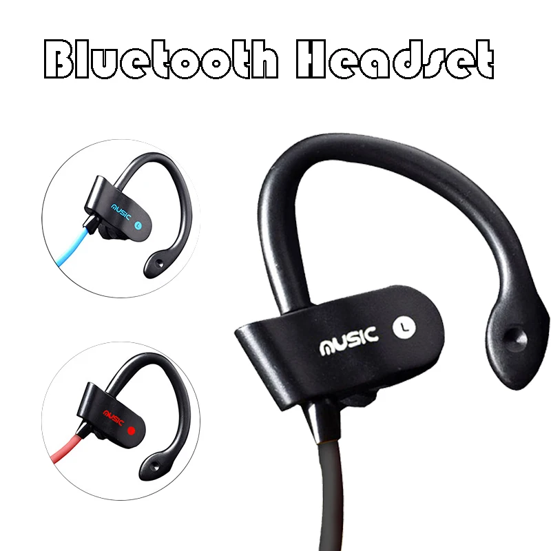 

Bluetooth Headset Bluetooth Earphone Earloop Earbuds Stereo Wireless Sport Earpiece Handsfree with Mic for All Smart Phones