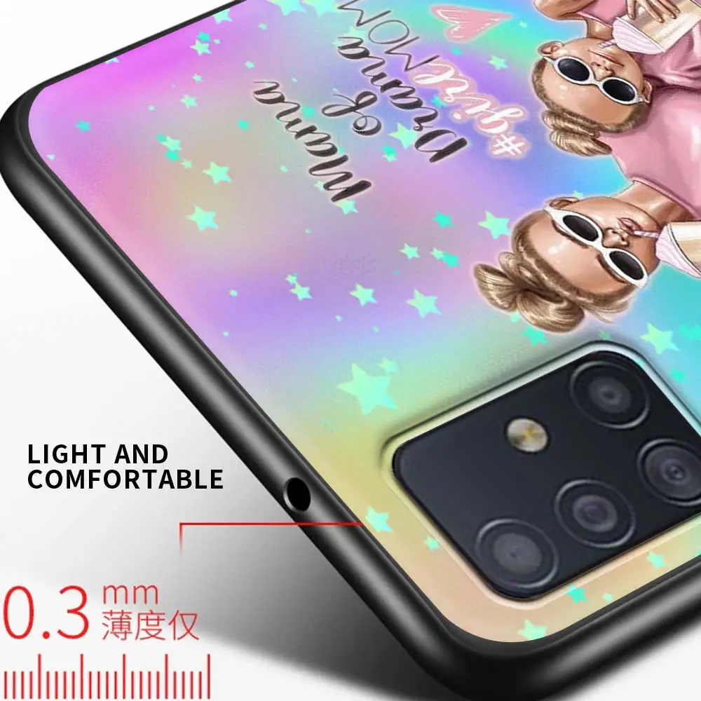 Soft Case for Samsung Galaxy A32 A52 A72 4G A21S A51 A71 A50 A70 A31 A41 A12 A02S 5G Phone Shockproof Coque Shell Baby Mom Girl