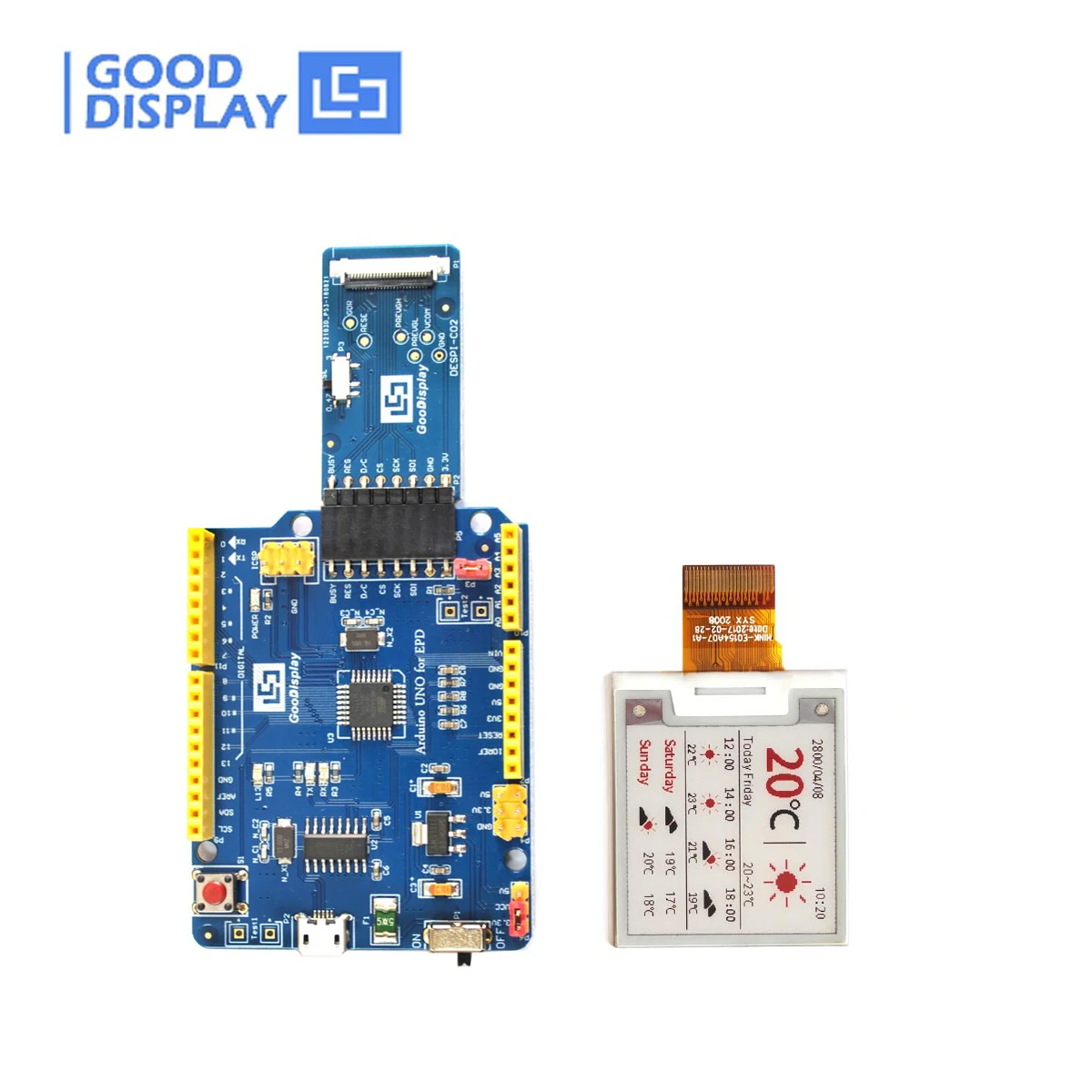

Этикетка для электронной бумаги, 1,54 дюйма, SPI E-бумага, небольшой цветной модуль Eink DEArduino