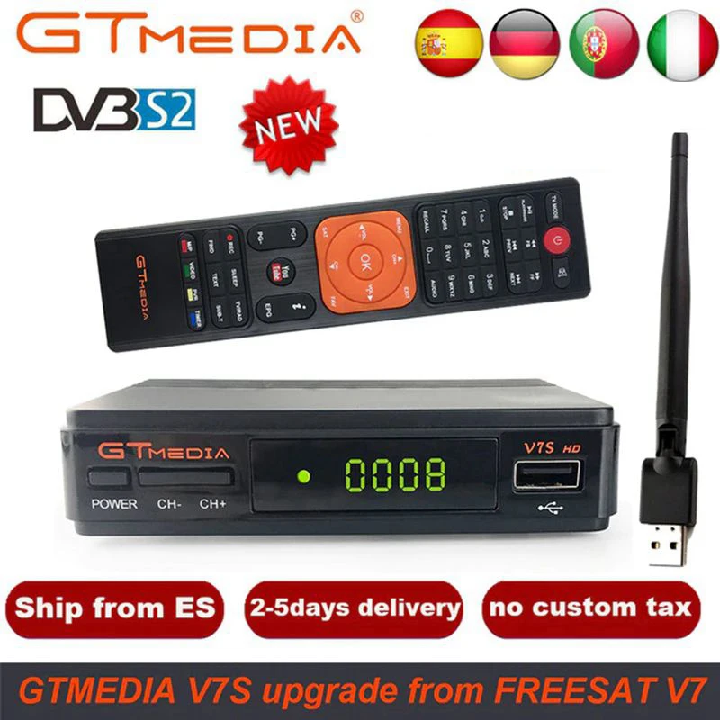 

ТВ-приемник GTMEDIA V7S2X HD с USB, Wi-Fi, FTA, DVB S2, S2X