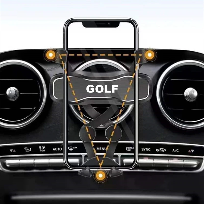 

Car Mobile Phone Holder Smartphone Holder Air Outlet Clip Mount GPS Stand Navigation Bracket For GOLF 7 6 MK7 6 Car Accessories