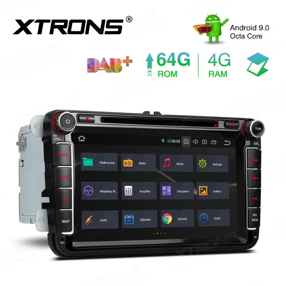 Автомобильный DVD мультимедийный плеер 8 дюймов Android 9 0 GPS-навигация радио для Skoda