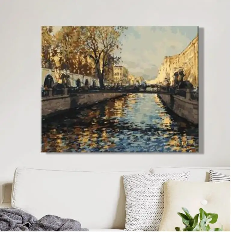 Картина по номерам художественная краска номеру Крокус пейзаж Цветочная