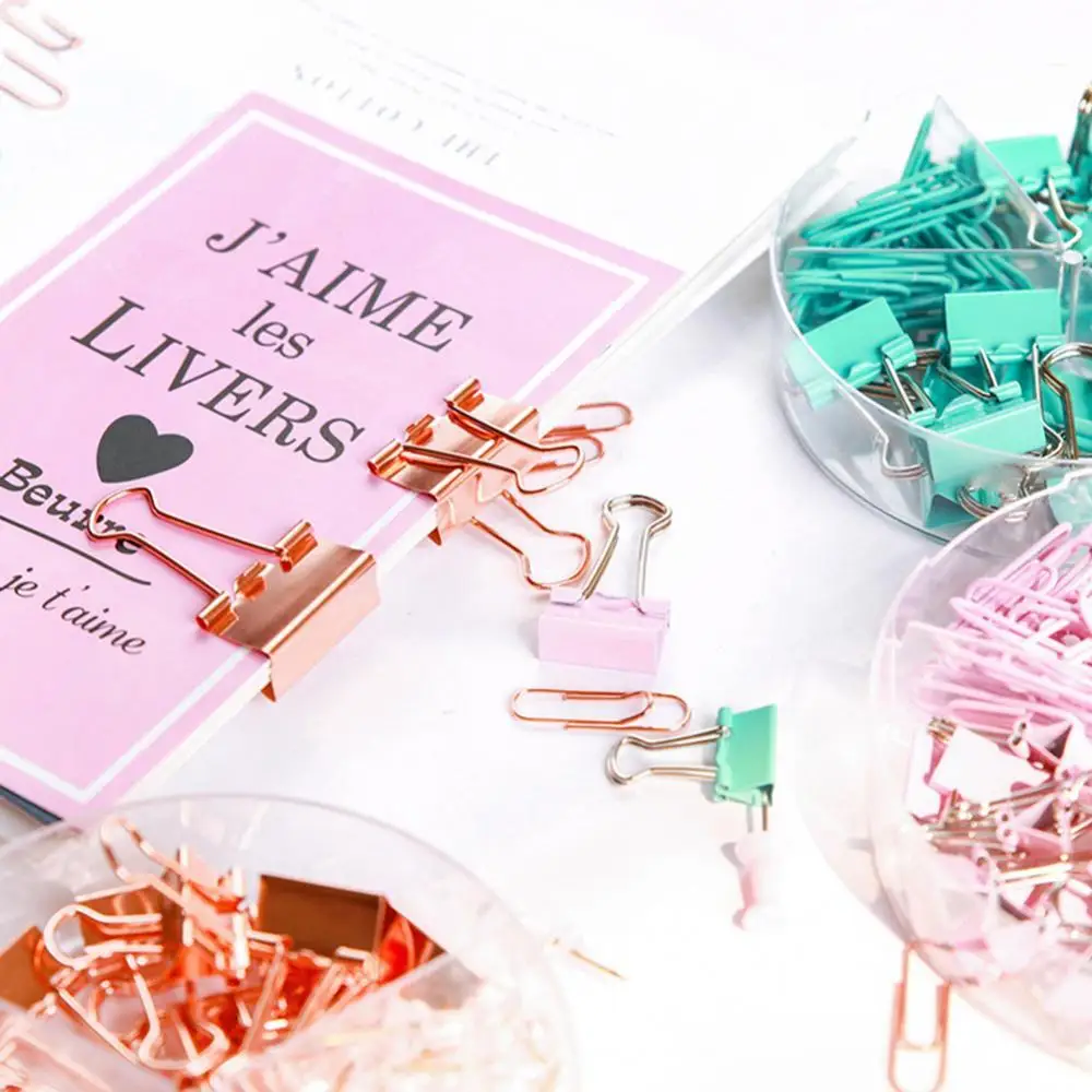 

Металлические зажимы для бумаги, зажимы для бумаги, держатель для билета, зажимы для книг, Набор декоративных зажимов, офисные и школьные ка...