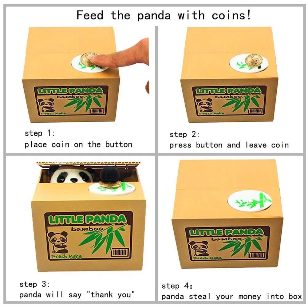 Креативная копилка для сбережений денег из АБС пластика с милым котом монет