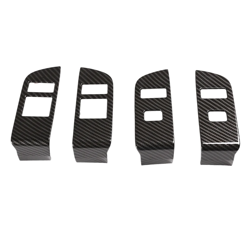 

For Land Rover Discovery 5 2011-2022 Carbon Fiber ABS Car Child Safety Door Lock Switch Panel Cover Trim 4Pcs