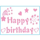 Наклейки для дня рождения, свадьбы, вечеринки, воздушные шары, индивидуальные конфетные цвета, счастливые, 1 шт.