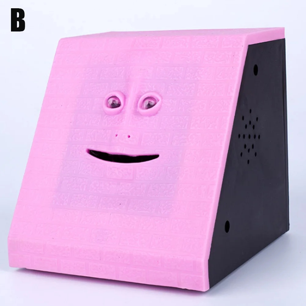 

Face Money Eating Coin Bank Battery Powered Saving Box Kids Toys Gifts KIMA88