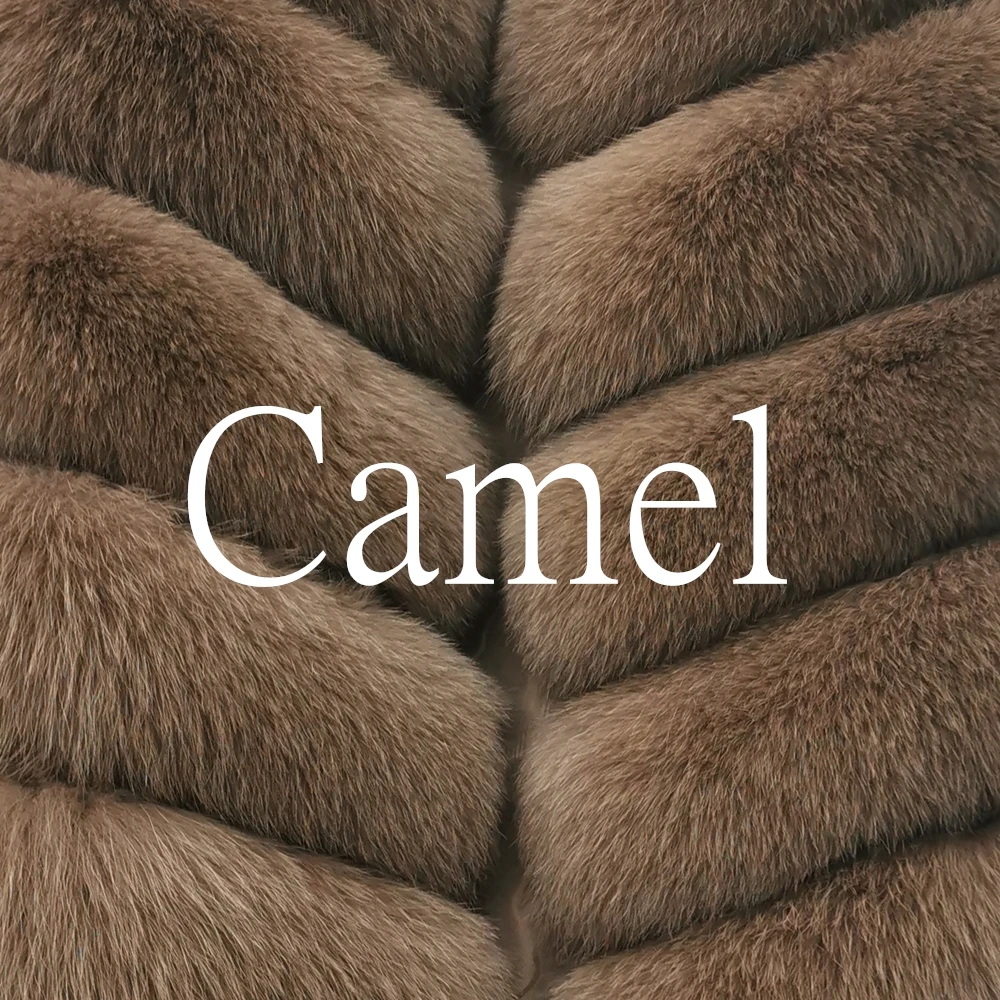CAMEL Женский зимний жилет из натурального Лисьего меха, куртка из натурального Лисьего меха, пальто из натурального меха, высокое качество, стильный Теплый без рукавов - Цвет: CAMEL