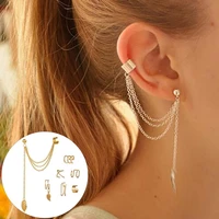 5pcsset or 7pcsset earrings fashion wrap design metal no piercing clips ear cuffs for women for no ear piercing hole girls
