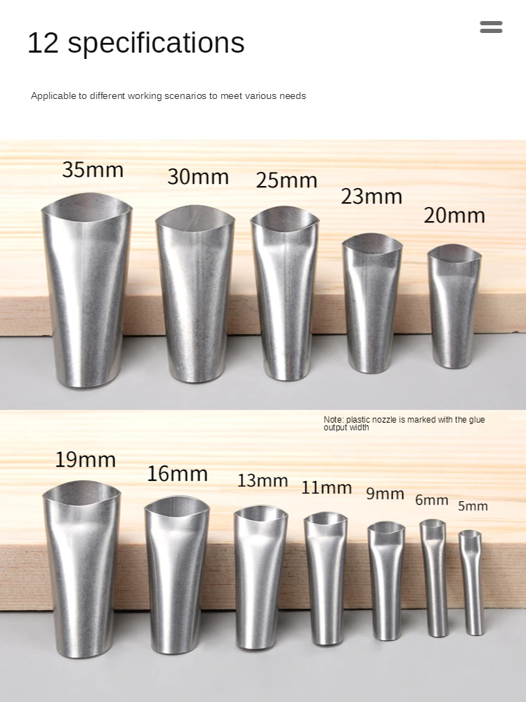 

Stainless steel glue gun nozzle duck mouth structure glue gun flat mouth glass glue gun mouth door and outer wall glue gun head