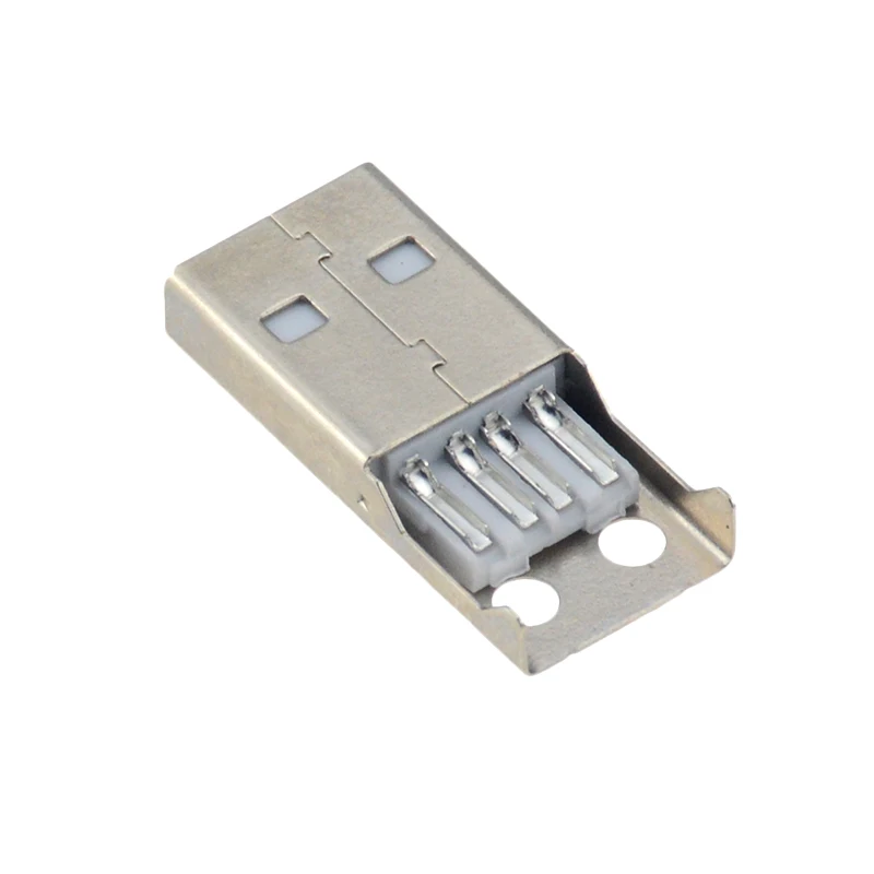 10 шт. Тип A входящий штекер USB 4 Pin разъем с черной Пластик крышка DIY Наборы