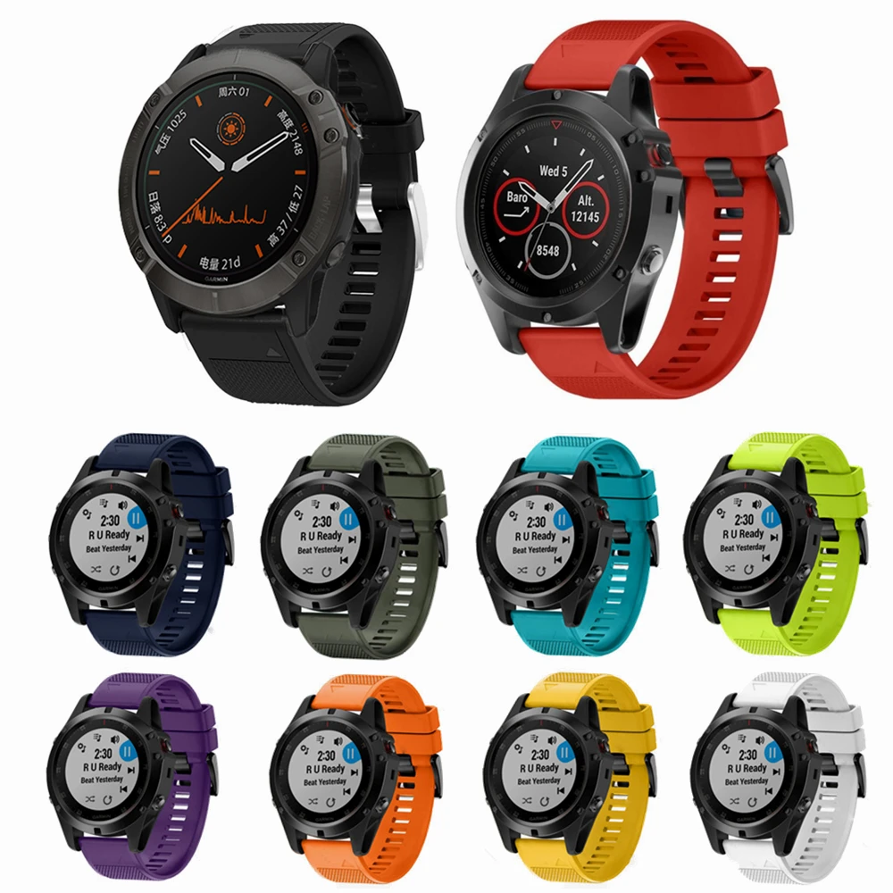 Быстросъемный силиконовый ремешок для смарт часов Forerunner 935 26 22 20
