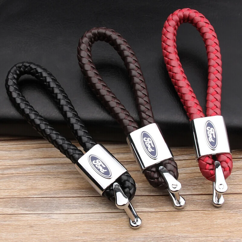 1 шт. креативный подарок подвеска трехцветный Кожаный Плетеный веревочный брелок